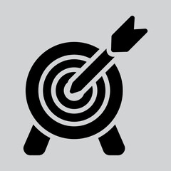 Marketing goal icon in solid style, use for website mobile app presentation