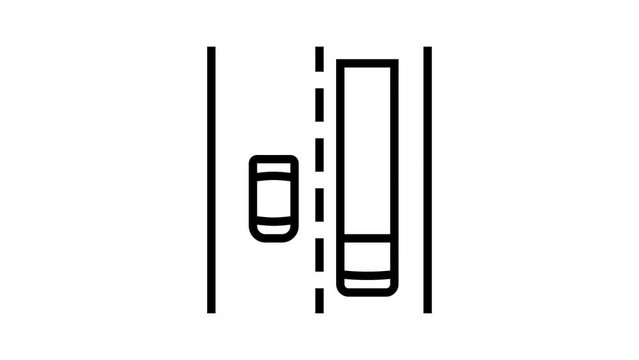 bituminous road line icon animation