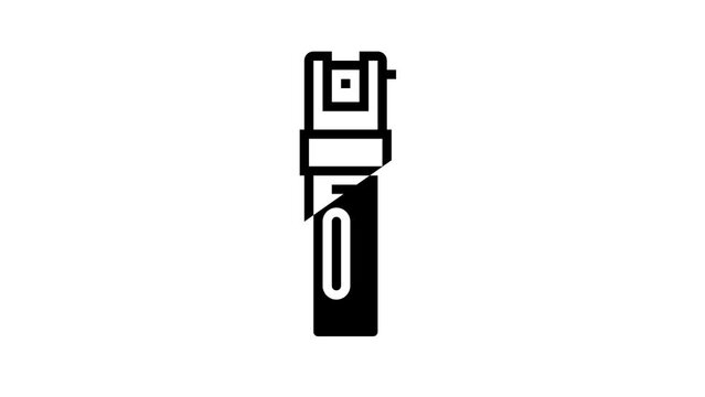 pepper spray line icon animation