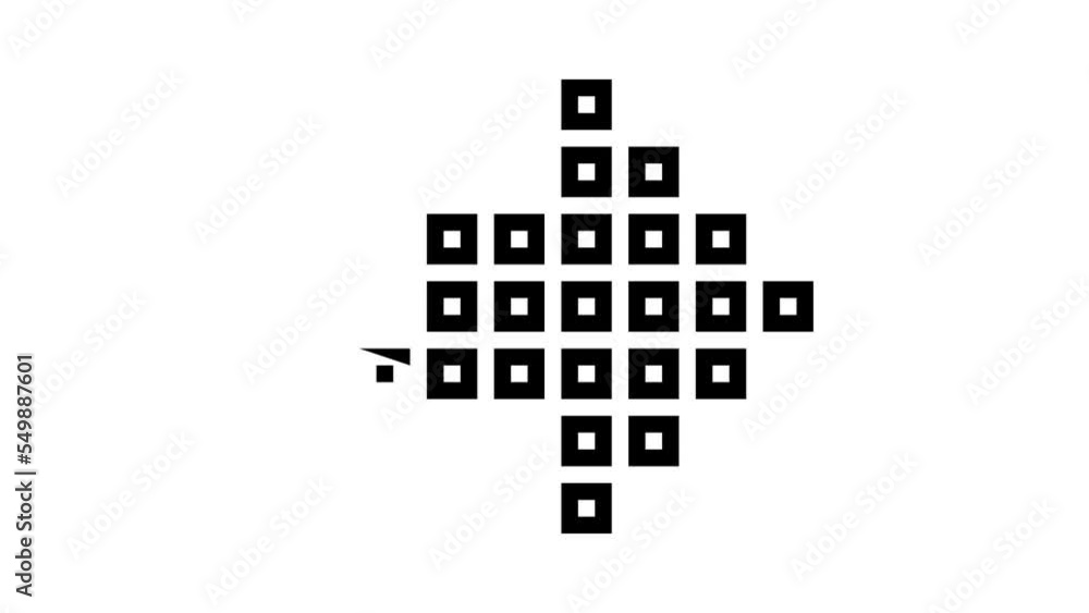 Poster digital arrow line icon animation