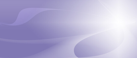 Abstract purple background with white light lines. Various curves according to the imagination of movement. With copy space.