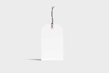 Realistic Label Tag mockup blank 