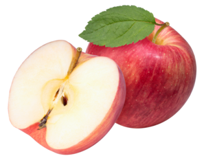 Fresh Red apple with leaves on white background, Red envy apple on white background PNG File.