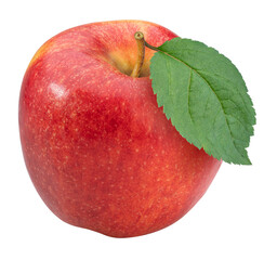 Fresh Red apple with leaves on white background, Red envy apple on white background PNG File.