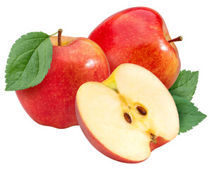 Red apple on white background, US. Red Envy apple on white background PNG File.