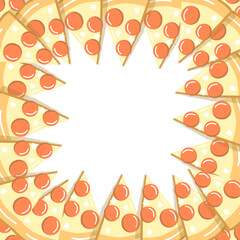 Pizza food frame background illustration