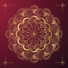 Gold vintage greeting card on a black background premium Vector