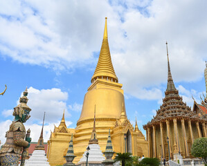 Fototapeta premium Temple of the Emerald Buddha, Wat Phra KaewBangkok, Thailand,one of Bangkok's most famous tourist sites, Emerald Buddha.