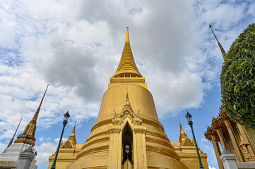 Naklejka premium Temple of the Emerald Buddha, Wat Phra KaewBangkok, Thailand,one of Bangkok's most famous tourist sites