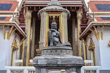 Temple of the Emerald Buddha,Wat Phra Kaew temple,famous tourist destination of bangkok in thailand