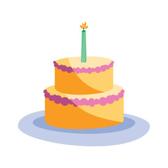 cake birthday with candle