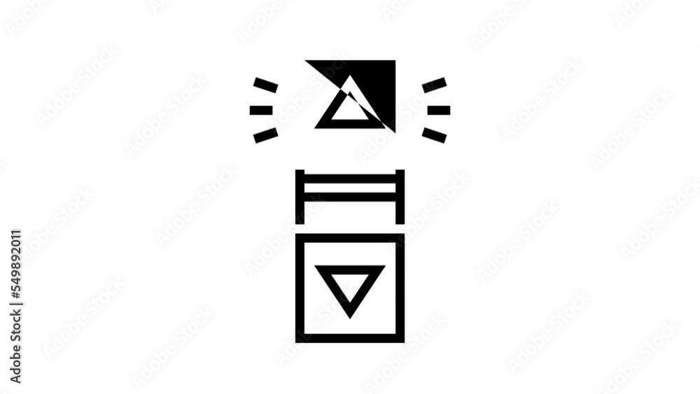 Poster click scroll line icon animation