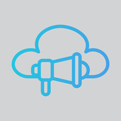 Online marketing icon in gradient style, use for website mobile app presentation