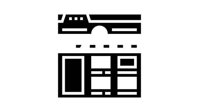 website creation glyph icon animation