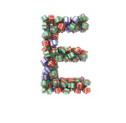 Present Themed Font - Letter E