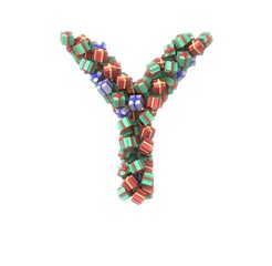 Present Themed Font - Letter Y