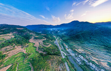 landscape with mountains and sky