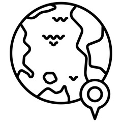world pin location icon