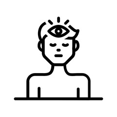Black line icon for Sense
