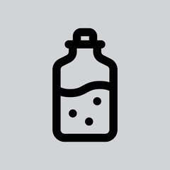 Bottle icon in line style about laboratory, use for website mobile app presentation