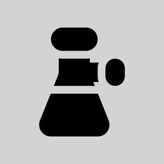 Flask icon in solid style about laboratory, use for website mobile app presentation