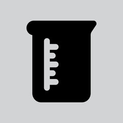 Beaker icon in solid style about laboratory, use for website mobile app presentation