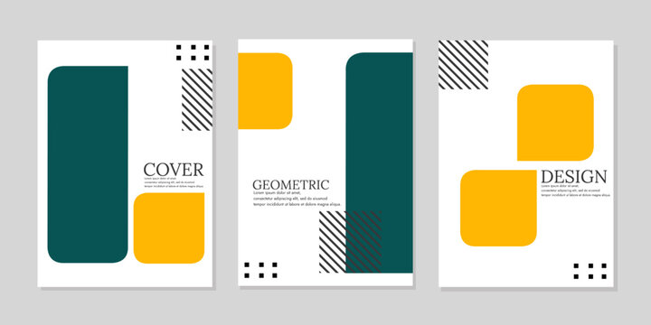 geometric pattern cover design. elegant and modern design. A4 size for annual reports, journals, notebooks, catalogs, business