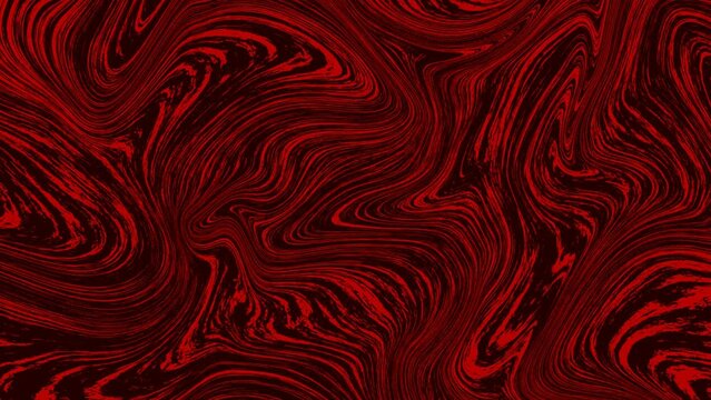 Dark abstract motion background in red and black, with irregular moving shapes rotating smoothly. 4k 