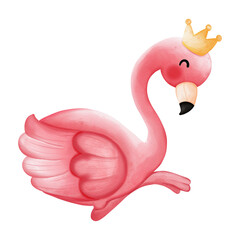 Hand Drawn Flamingo for Valentine