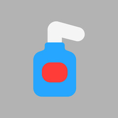 Wash bottle icon in flat style about laboratory, use for website mobile app presentation