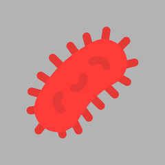 Bacteria icon in flat style about laboratory, use for website mobile app presentation