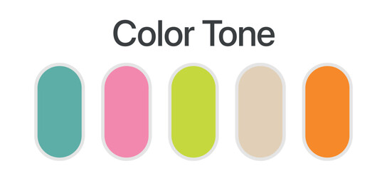 pallete color set include five color