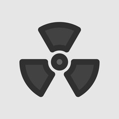 Radioactive icon in filled line style about laboratory, use for website mobile app presentation