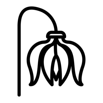 Wilted Flower Line Icon