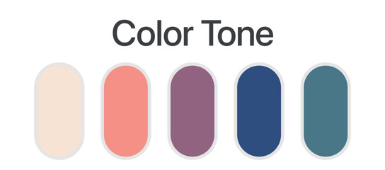 pallete color set include five color