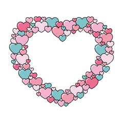 Obraz premium 可愛い水色とピンクのツヤツヤハーのトフレーム