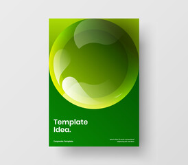 Minimalistic realistic balls presentation template. Original banner design vector illustration.