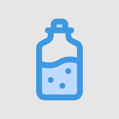 Bottle icon in blue style about laboratory, use for website mobile app presentation