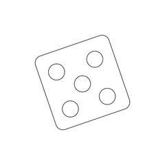 Game dice set isolated on white background. 