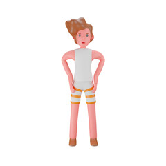 Man On Holiday With Shorts 3D Icon