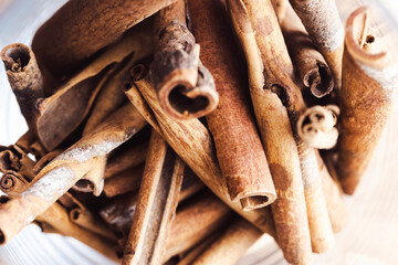 cinnamon sticks background