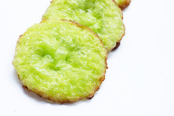 Deep fried rice flour pandan flavour