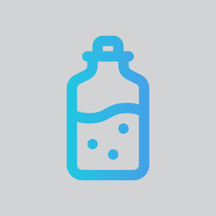 Bottle icon in gradient style about laboratory, use for website mobile app presentation