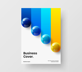 Original 3D balls banner layout. Amazing corporate identity vector design concept.