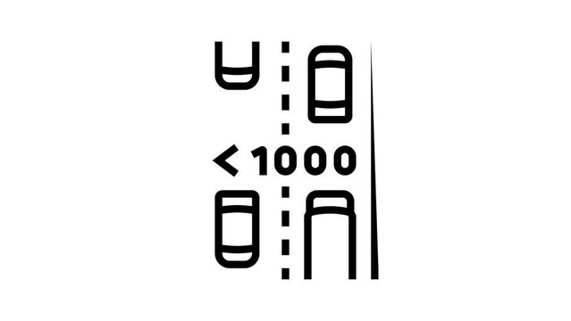 medium traffic road line icon animation