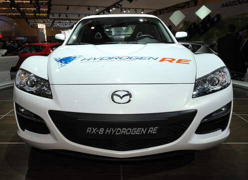 TORONTO, CANADA-FEBRUARY 11, 2010: Mazda RX8 Hidrogen RE at the 2010 Canadian International Auto Show on February 11, 2010 in Toronto