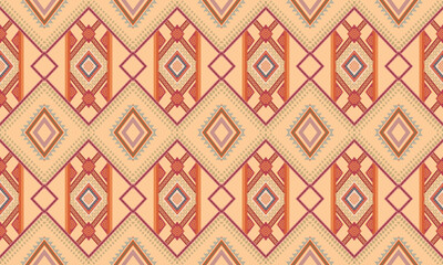 Geometric ethnic flower pattern for background,fabric,wrapping,clothing,wallpaper,Batik,carpet,embroidery style.