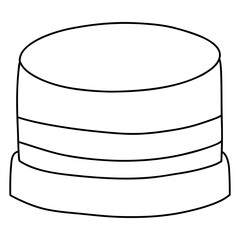 round gift box, hand drawn illustration