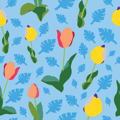 Tulips 3-Tile Pattern