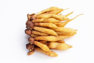 Fingerroot on a white background.